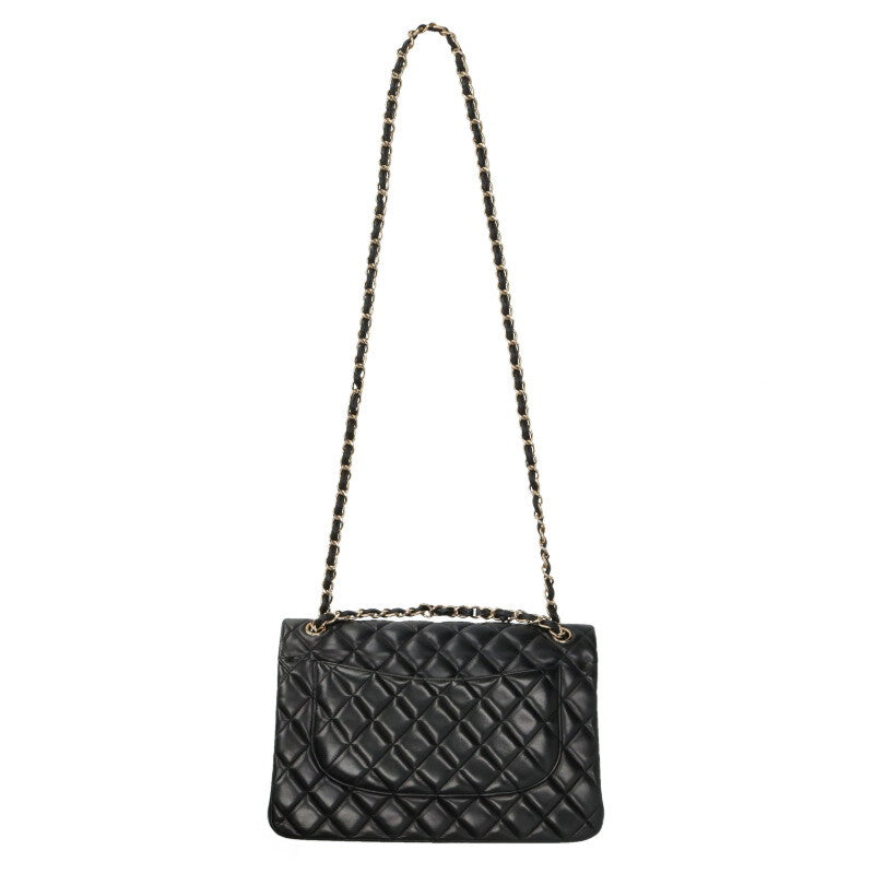 CHANEL Quilted 30 Lambskin Chain Bag Black Size ONE SIZE