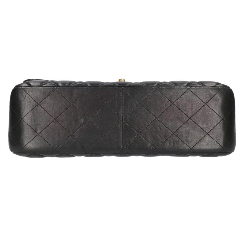 CHANEL Quilted 30 Lambskin Chain Bag Black Size ONE SIZE