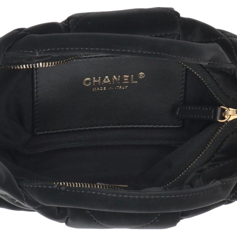 CHANEL Mini Bow Velvet Bag Black/Gold Size ONE SIZE