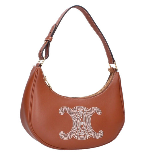 CELINE AVA Triomphe Calfskin Bag Brown Size Size ONE SIZE