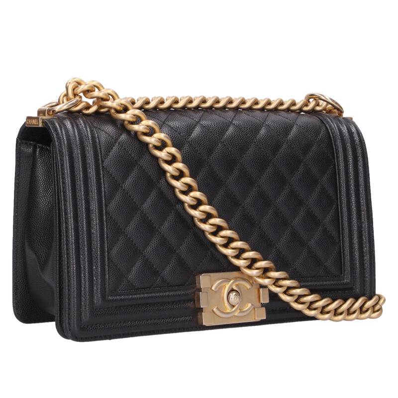 CHANEL Boy Chanel 25 Caviar GHW Chain Multi Size ONE SIZE