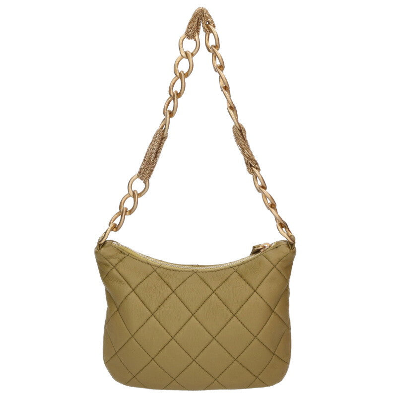 CHANEL Small Hobo Shoulder Bag Olive/Gold Size ONE SIZE