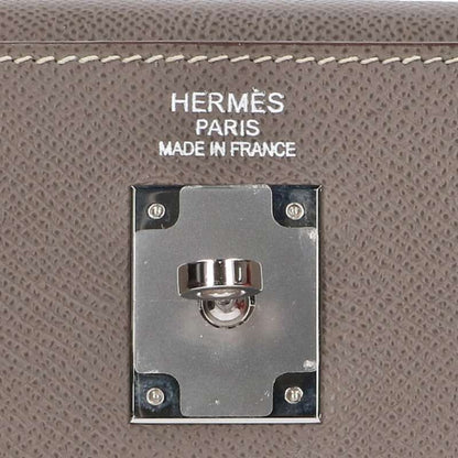 HERMES Kelly 35 Retourne Veau Epsom Etoupe Bag Size ONE SIZE