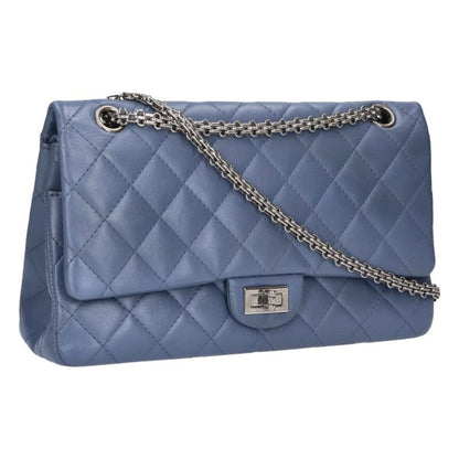 CHANEL 2.55 Lambskin Double Flap Shoulder Bag Size ONE SIZE