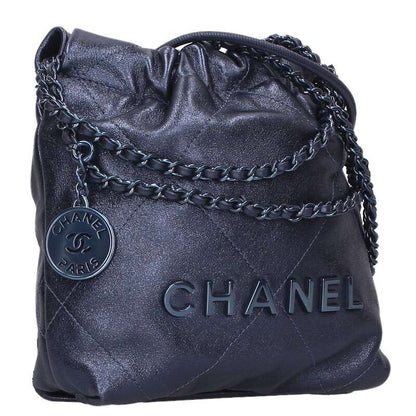 CHANEL 22 Mini Metallic Calfskin Chain Size ONE SIZE