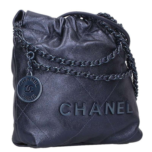 CHANEL 22 Mini Metallic Calfskin Chain Size ONE SIZE