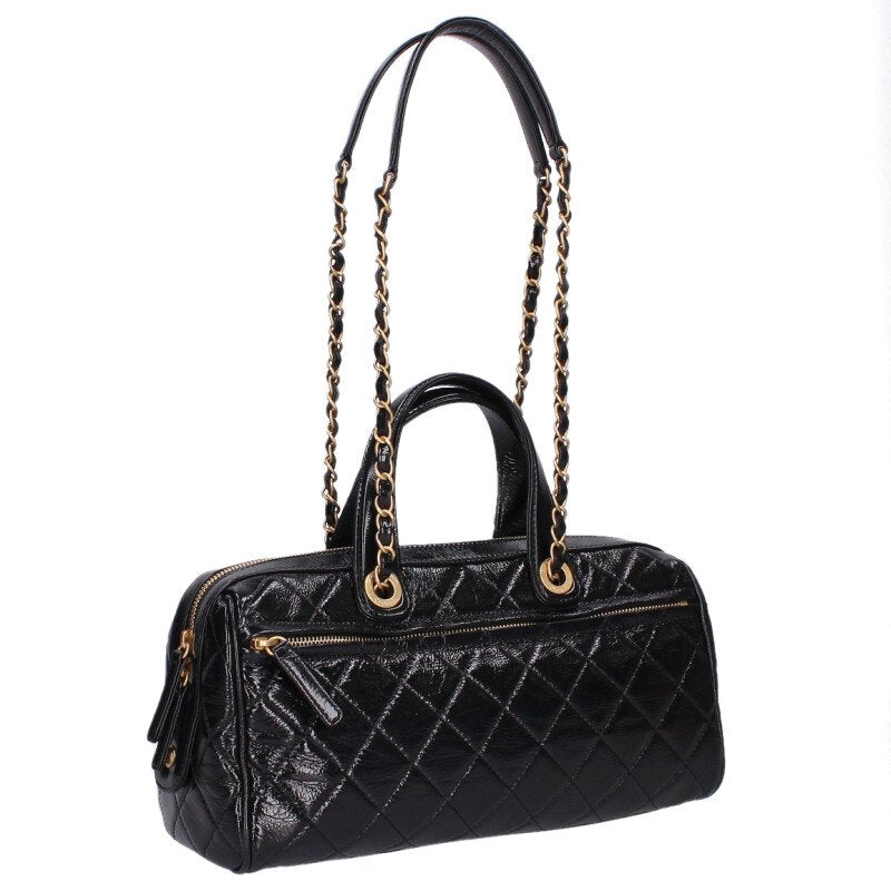 CHANEL AS5579 Patent Calfskin Chain 2WAY Bag Size ONE SIZE
