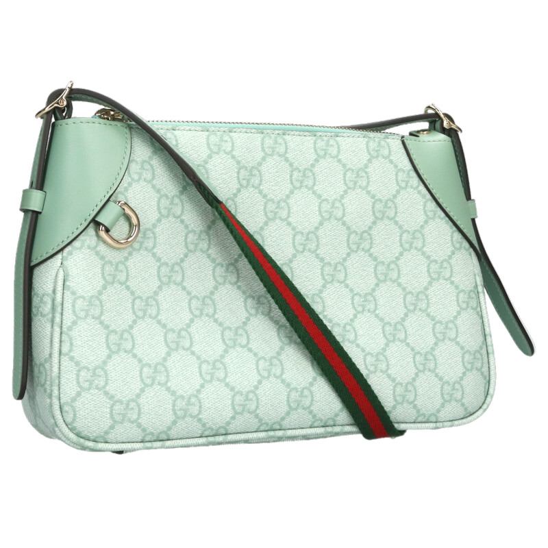 GUCCI GG Emblem Shoulder Bag Light Green Size ONE SIZE