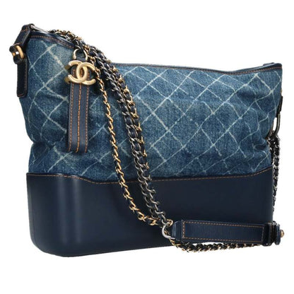 CHANEL Gabriel Large Hobo Denim/Calfskin Chain Shoulder Bag