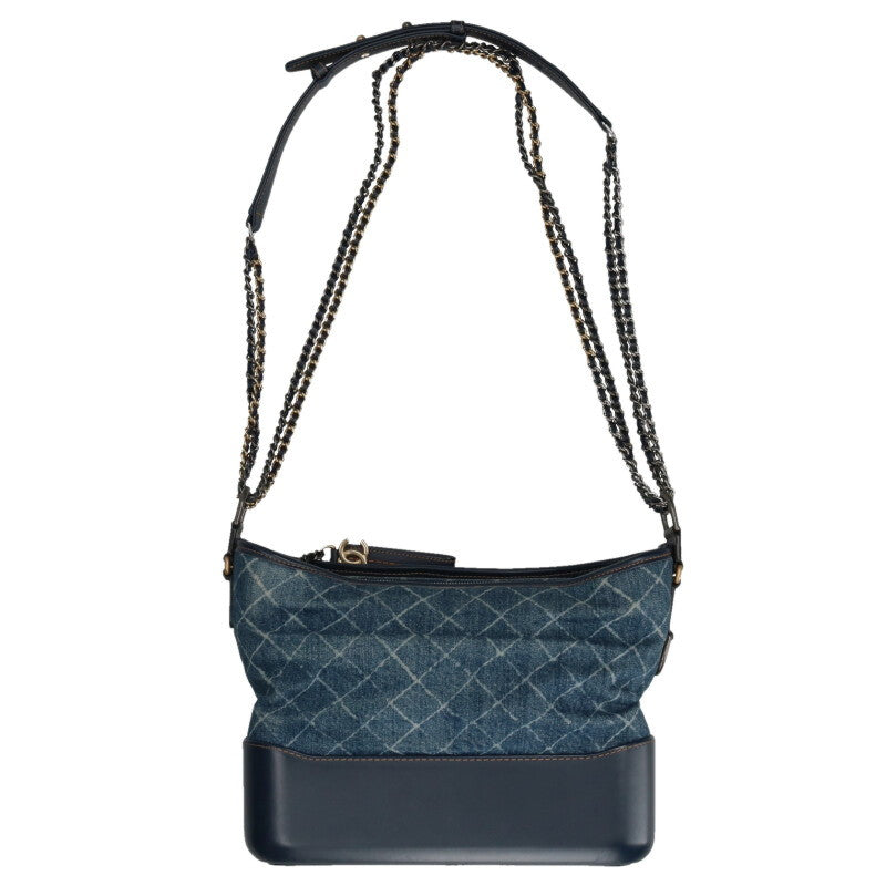CHANEL Gabriel Large Hobo Denim/Calfskin Chain Shoulder Bag