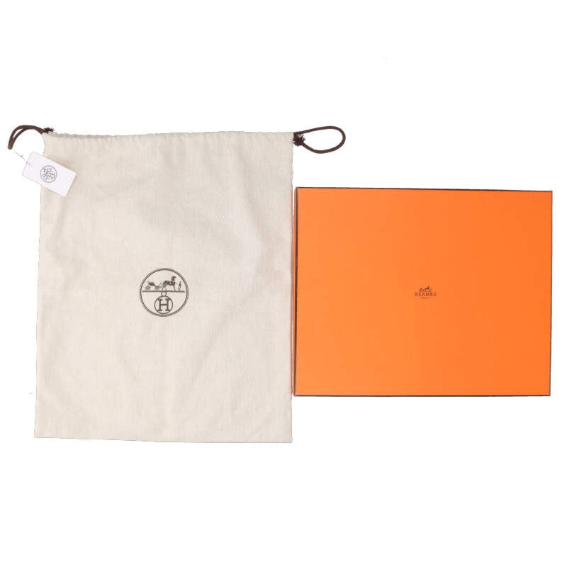 HERMES Jypsiere Mini Veau Swift Orange/Silver Size ONE SIZE