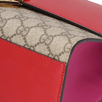 GUCCI GG Supreme Canvas Leather Shoulder Bag Size ONE SIZE