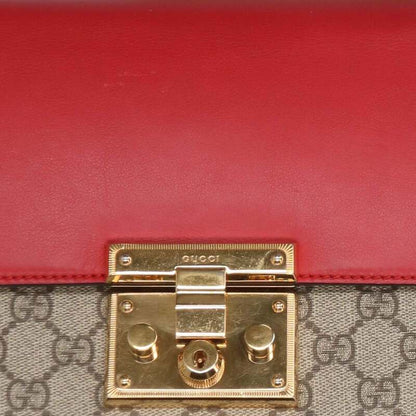 GUCCI GG Supreme Canvas Leather Shoulder Bag Size ONE SIZE