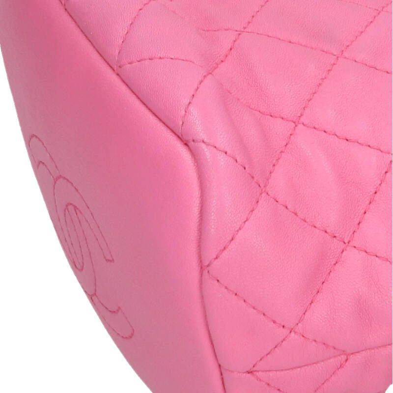 CHANEL Matelasse Lambskin Chain Shoulder Bag Size ONE Pink