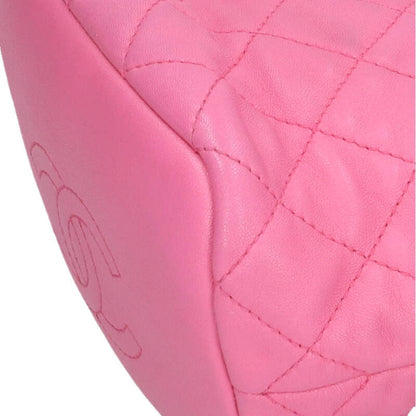 CHANEL Matelasse Lambskin Chain Shoulder Bag Size ONE Pink