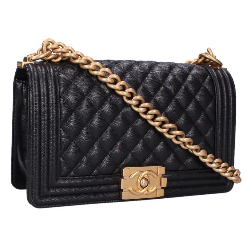 CHANEL Boy Chanel 25 Caviar GHW Chain Bag Size ONE SIZE