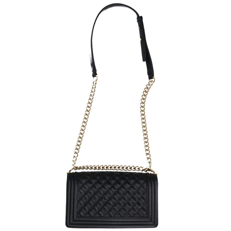 CHANEL Boy Chanel 25 Caviar GHW Chain Bag Size ONE SIZE