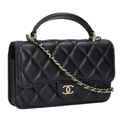 CHANEL Matelasse Lambskin GHW Flap Phone Pouch Size ONE SIZE