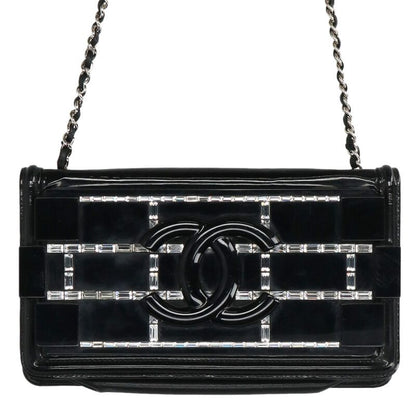 CHANEL CC Filigree Coco Mark Patent Chain Bag Size ONE SIZE