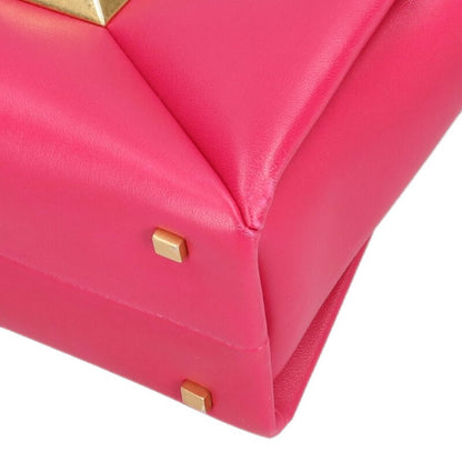 VALENTINO Roman Stud Leather Shoulder Bag Pink Size ONE SIZE