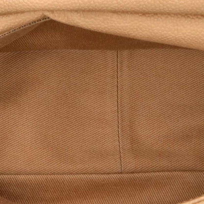 CHANEL Caviar Skin Chain Shoulder Bag Beige Size ONE SIZE
