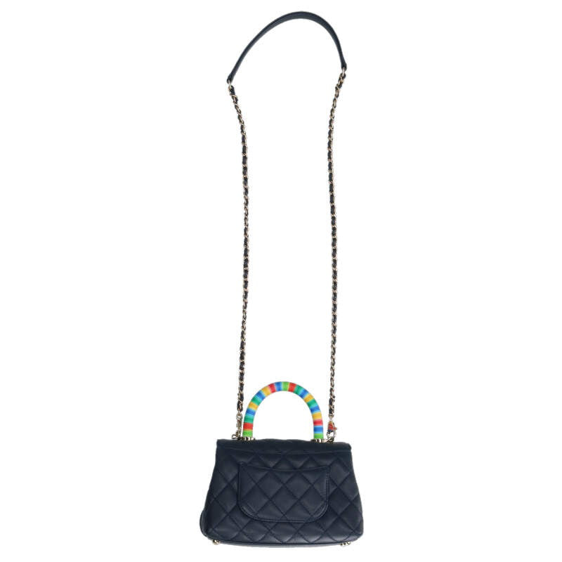 CHANEL Coco Handle Mini Quilted Leather Size ONE SIZE