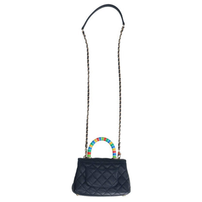 CHANEL Coco Handle Mini Quilted Leather Size ONE SIZE