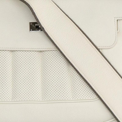 HERMES Berline 28 Evercolor Craie Shoulder Bag Size ONE SIZE