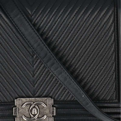 CHANEL Boy Chanel 28 Chevron Calfskin Chain Size ONE SIZE