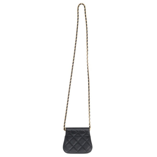 CHANEL Coco Mark Caviar Skin Chain Shoulder Size ONE SIZE