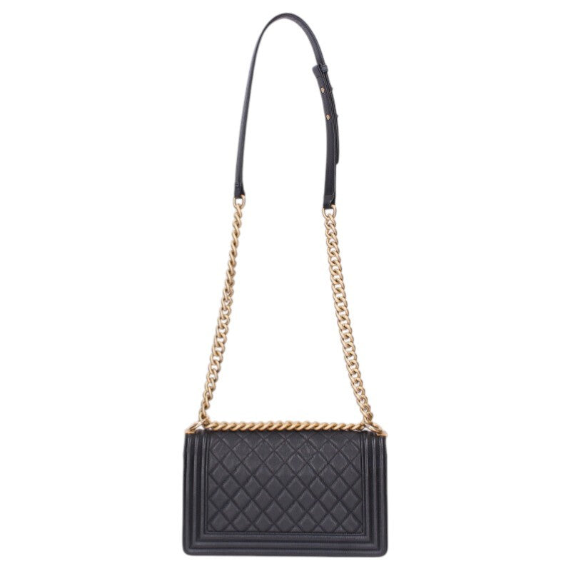 CHANEL Boy Chanel 25 Caviar Skin Chain Bag Size ONE SIZE