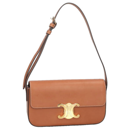 CELINE Claude Triomphe Leather Shoulder Bag Size ONE SIZE