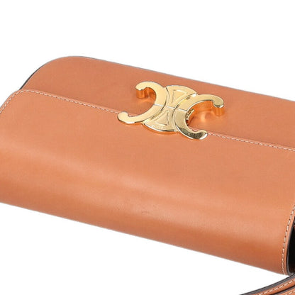 CELINE Claude Triomphe Leather Shoulder Bag Size ONE SIZE