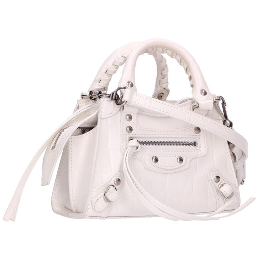 BALENCIAGA Neo Classic City Nano Bag White Size ONE SIZE