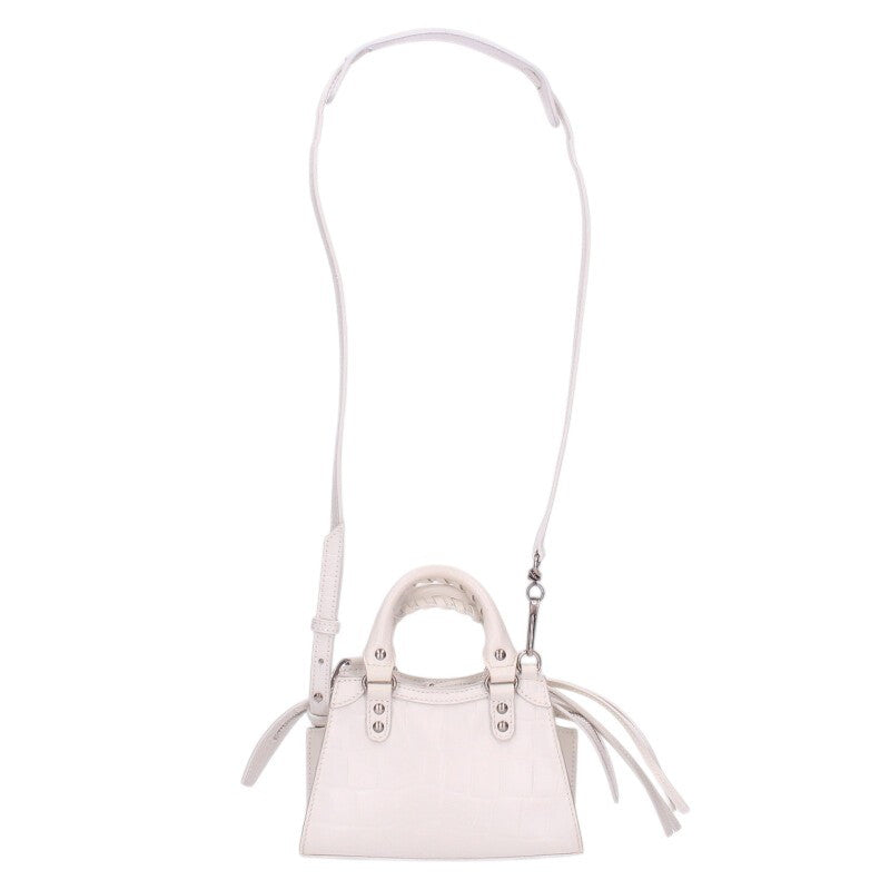 BALENCIAGA Neo Classic City Nano Bag White Size ONE SIZE