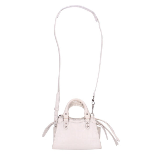 BALENCIAGA Neo Classic City Nano Bag White Size ONE SIZE