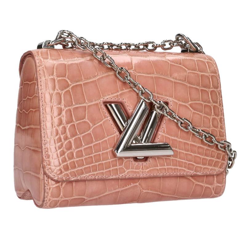 LOUISVUITTON Twist Croc Leather Bag Pink Size ONE SIZE