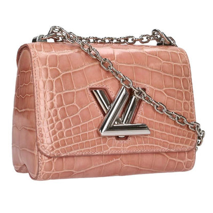 LOUISVUITTON Twist Croc Leather Bag Pink Size ONE SIZE