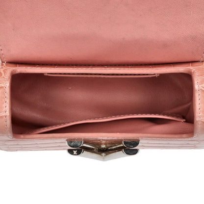 LOUISVUITTON Twist Croc Leather Bag Pink Size ONE SIZE
