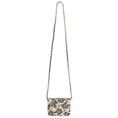 CHANEL Checker Flag Coco Mark Mini Chain Bag Size ONE SIZE
