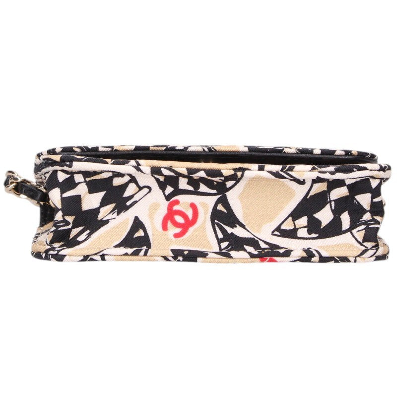 CHANEL Checker Flag Coco Mark Mini Chain Bag Size ONE SIZE