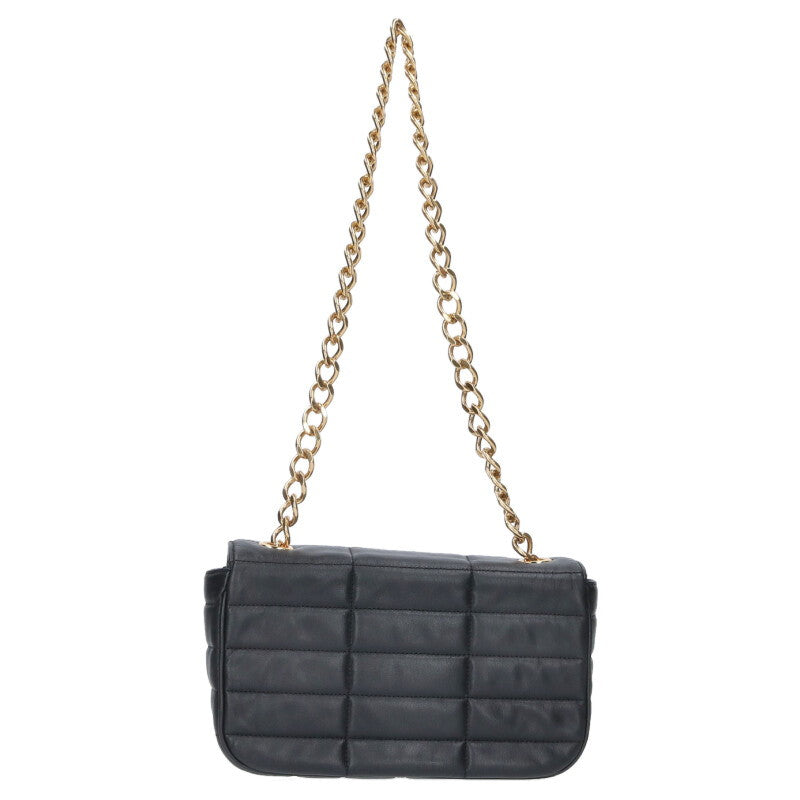 CELINE Chain Strap Logo Leather Shoulder Bag Size ONE SIZE