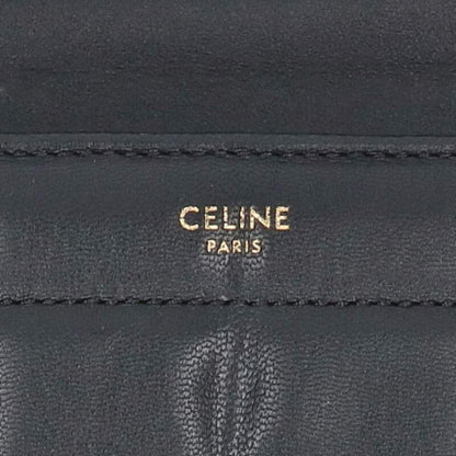 CELINE Chain Strap Logo Leather Shoulder Bag Size ONE SIZE