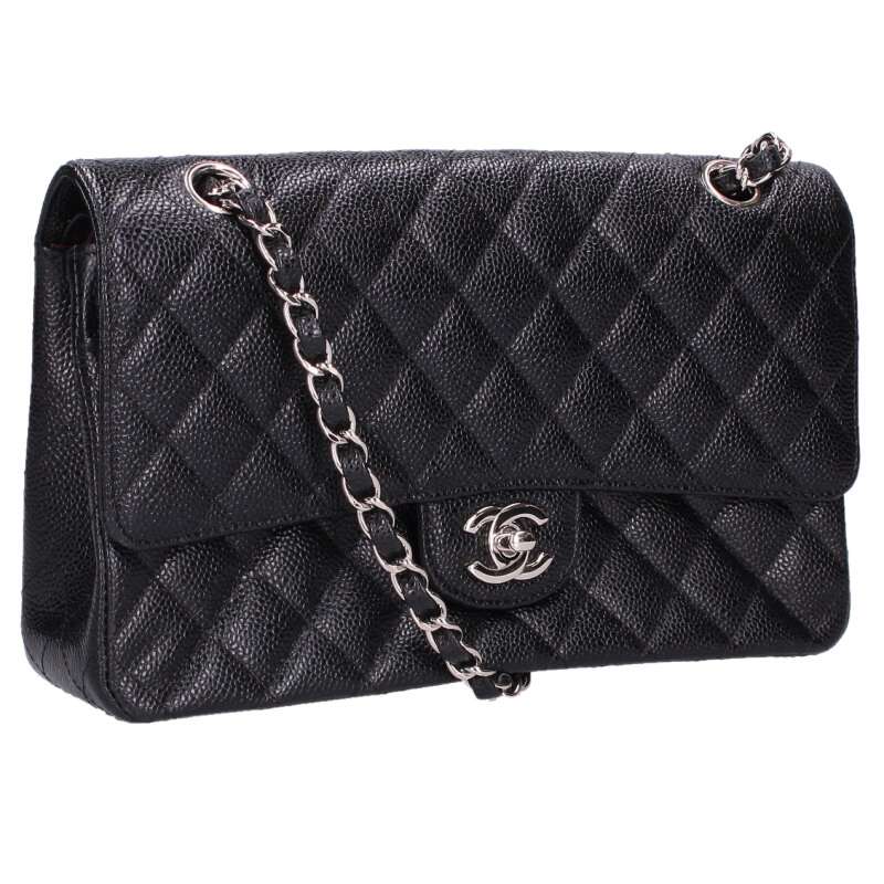 CHANEL Matelasse 25 Caviar Double Flap Size ONE SIZE