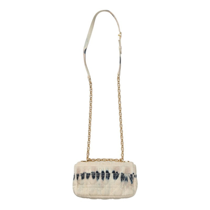 Christian Dior Cannage Caro Tie-Dye Denim Chain Shoulder Bag