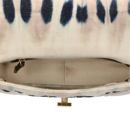 Christian Dior Cannage Caro Tie-Dye Denim Chain Shoulder Bag