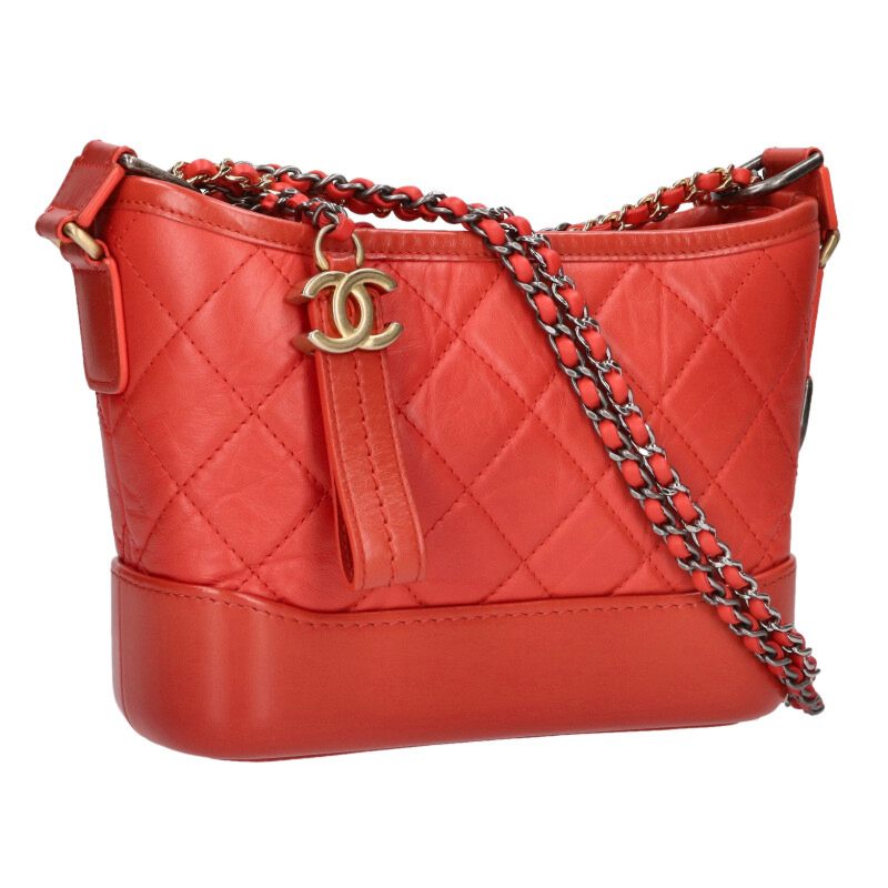 CHANEL Gabrielle Aged Calfskin Chain Shoulder Size ONE SIZE