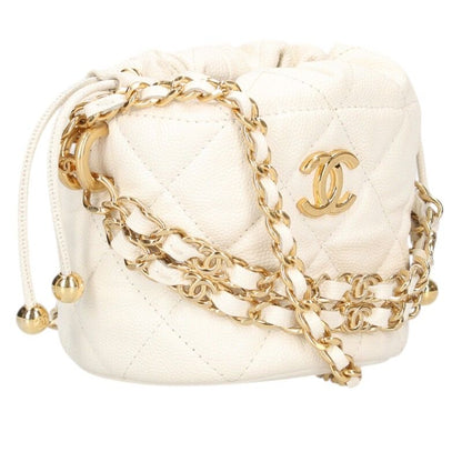 CHANEL Matelasse Caviar Chain Drawstring Size ONE SIZE