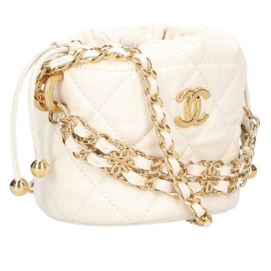 CHANEL Matelasse Caviar Chain Drawstring Size ONE SIZE