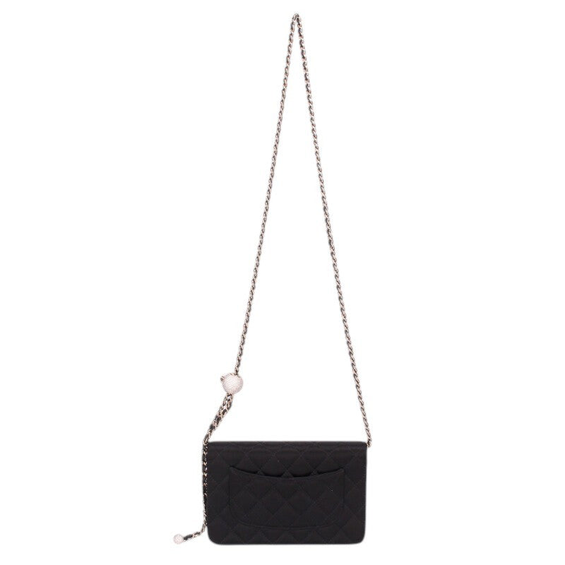 CHANEL Coco Ball Satin Chain Wallet on Chain Size ONE SIZE